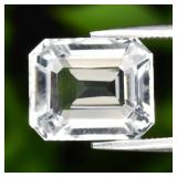3.91ct 10.5x8.7mm VVS Octagon Natural White Quartz