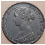 Canada Nova Scotia One Cent 1861 Large Rosebud