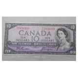 Canada $10 Banknote 1954 BC-40a Beattie  Coyne