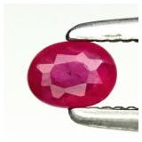 0.18ct 3.5x2.5mm Oval Natural Pinkish Red Ruby - H