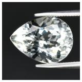 3.19ct 11.5x8.5mm VVS Pear Natural Light Green Ame