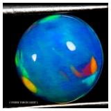 Round Cab AAA Floral Flash Play Of Color Crystal F