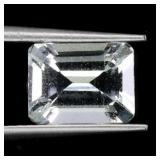 Emerald Cut Natural Unheated Top Nice Blue Aquamar
