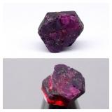 13.85ct 13x12.2mm Rough Natural Deep Purplish Red