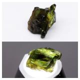 0.99ct 6.8x4.8mm Rough Natural Green Sapphire - Un