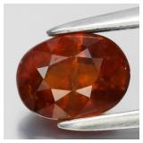 1.04ct 6.5x5mm Oval Natural Orange Hessonite Garne