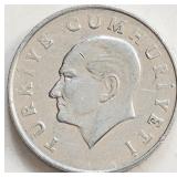 Turkey 1986, 10 LIRA coin 25mm Al