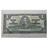 Canada 1937 $1 Banknote BC-21c Gordon Towers