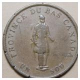 Canada LC-8A2 Habitant Bank of Montreal 1837 Half