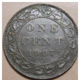 Canada Large Cent 1907H