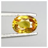 Oval Cut Natural Top Rich Yellow Orange Sapphire A