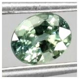 Oval Cut Natural Heated Only Top Green Sapphire Au