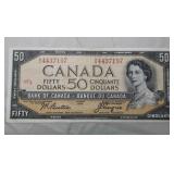 Canada $50 Banknote 1954 BC-42a Beattie Rasminsky