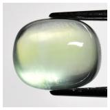 3.57ct 10x8mm Cushion Cabochon Natural Green Prehn