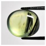 4.19ct Oval Cabochon Natural Green Prehnite with B