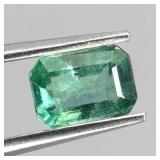 Emerald Cut Natural Unheated Green Emerald Zambia