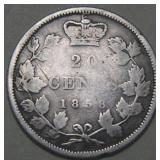 Canada 20 Cent 1858