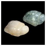 Pair 2pcs 34.25ct 20x14mm Turtle Carving Natural J