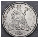 USA Liberty Seated Dime 1887