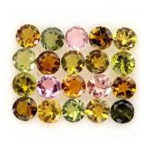 Round Cut Natural Unheated Multi Color Tourmaline