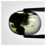 2.33ct Oval Cabochon Natural Green Prehnite with B