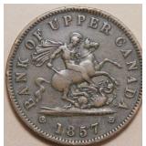 Canada PC-6D Upper Canada 1857 Penny Token Br719