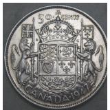 Canada 50 Cents 1947 Maple Leaf