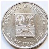 Venezuela 1985, 50 CENTIMOS coin 20mm