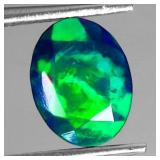 Oval Cut Natural AAA Floral Flash Play Of Color Bl