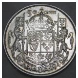 Canada 50 Cents 1949 Hoof over 9
