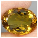 Oval Cut Natural Unheated Top Yellow Citrine Brazi