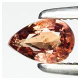 0.29ct 5x3.5mm Pear Natural Pinkish Orange Sapphir
