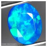 Oval Cut Natural Hot Rainbow Flash Blue Opal Ethio