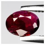 0.24ct 5x3.7mm Oval Natural Red Ruby - Unheated, M