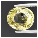 1.65ct 8x7mm VS Oval Natural Yellow Scapolite - Ta