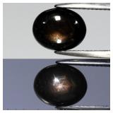 5.00ct Oval Cabochon Black 6 Ray Star Sapphire Hea