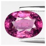 1.78ct 8.5x6mm Oval Natural Purplish Pink Rhodolit