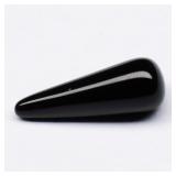 1.02ct 11.8x4mm Briolette Cabochon Natural Black O