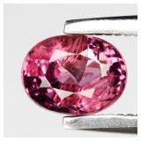 0.61ct 5.5x4.3mm Oval Natural Purplish Pink Rhodol