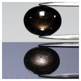 8.18ct Oval Cabochon Black 6 Ray Star Sapphire Hea