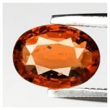 0.59ct 6.5x4.8mm Oval Natural Orange Spessartite G