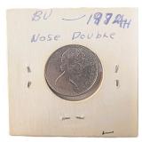 1974 Canada 05ï¿½ Coin Double Nose