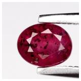0.42ct 5x3.8mm Oval Natural Red Ruby - Heated, Moz