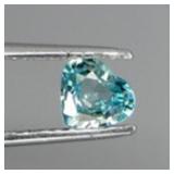 Heart Cut Natural Heated Top Seafoam Blue Zircon C