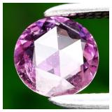 0.37ct 5mm Round Rose-Cut Natural Pink Sapphire -