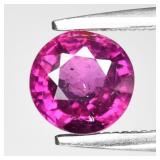 0.97ct 5.5mm Round Natural Pinkish Purple Rhodolit