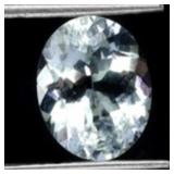 Oval Cut Natural Unheated Top Green Blue Aquamarin