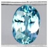 Oval Cut Natural Heated Seafoam Blue Zircon Cambod