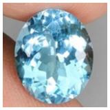 Oval Cut Natural Swiss Blue Topaz Africa 6.67ct 12