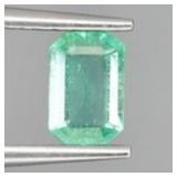 Emerald Cut Natural Blueish Green Emerald 0.54 Ct